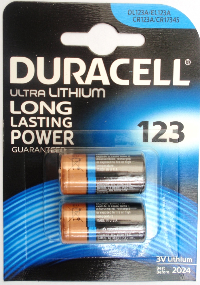 1x 2 Batteria ULTRA LITHIUM DURACELL 3V 123 DL123A EL123A CR123A - Clicca l'immagine per chiudere