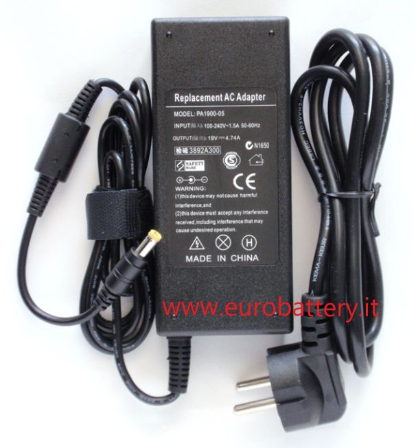 Alimentatore x ACER 19V 4,74A spinotto ext 5,5 int 1,71 90W - Clicca l'immagine per chiudere