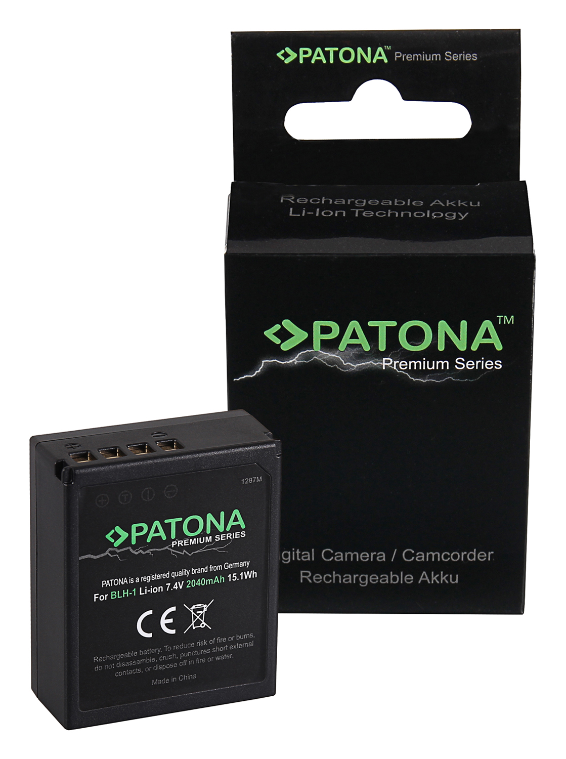 Batteria PATONA PREMIUM Infochip per Olympus BLH-1 OM-D EM-1 MK2 - Clicca l'immagine per chiudere