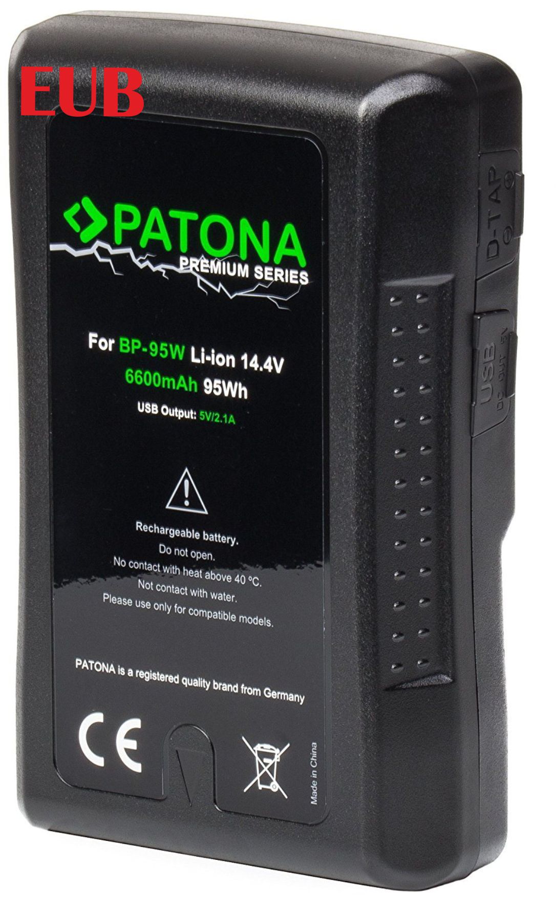 Battery V-Mount 95Wh per Sony BP-95WS D-Tap+USB 14,4V 6600mA