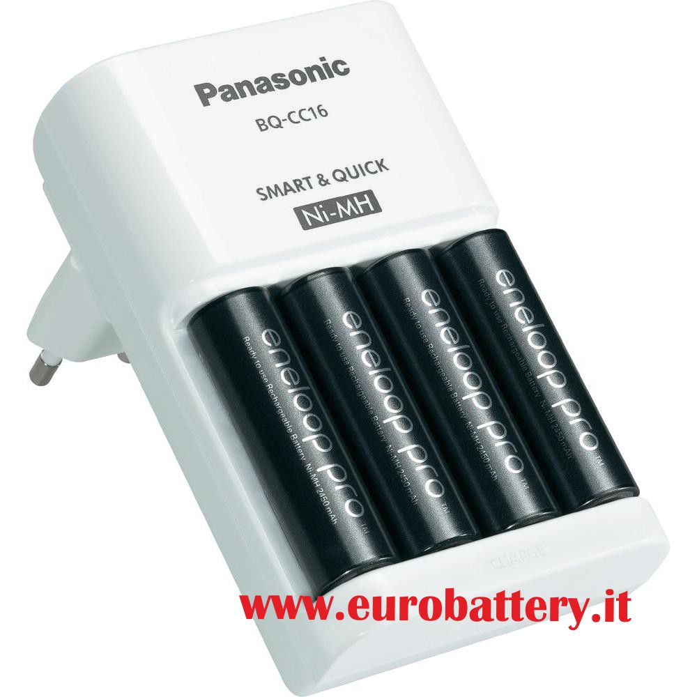 Charger FAST Panasonic Eneloop BQ-CC16/BQ-CC55E+4 pile 2500