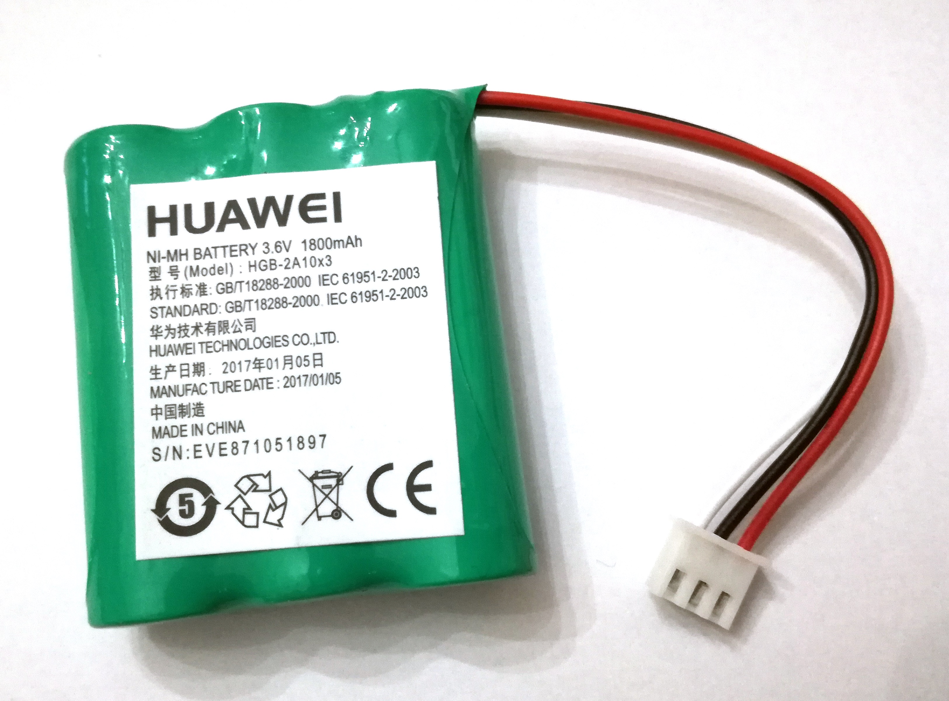 Ricambio HUAWEI BTR2260B BATTERIA 3,6V HGB-2A10X3 HGB-15AAX3