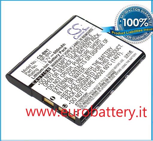 Batteria PRO HQ NP-BN1 x SONY DSC-W310 W320 W330 W360 W370