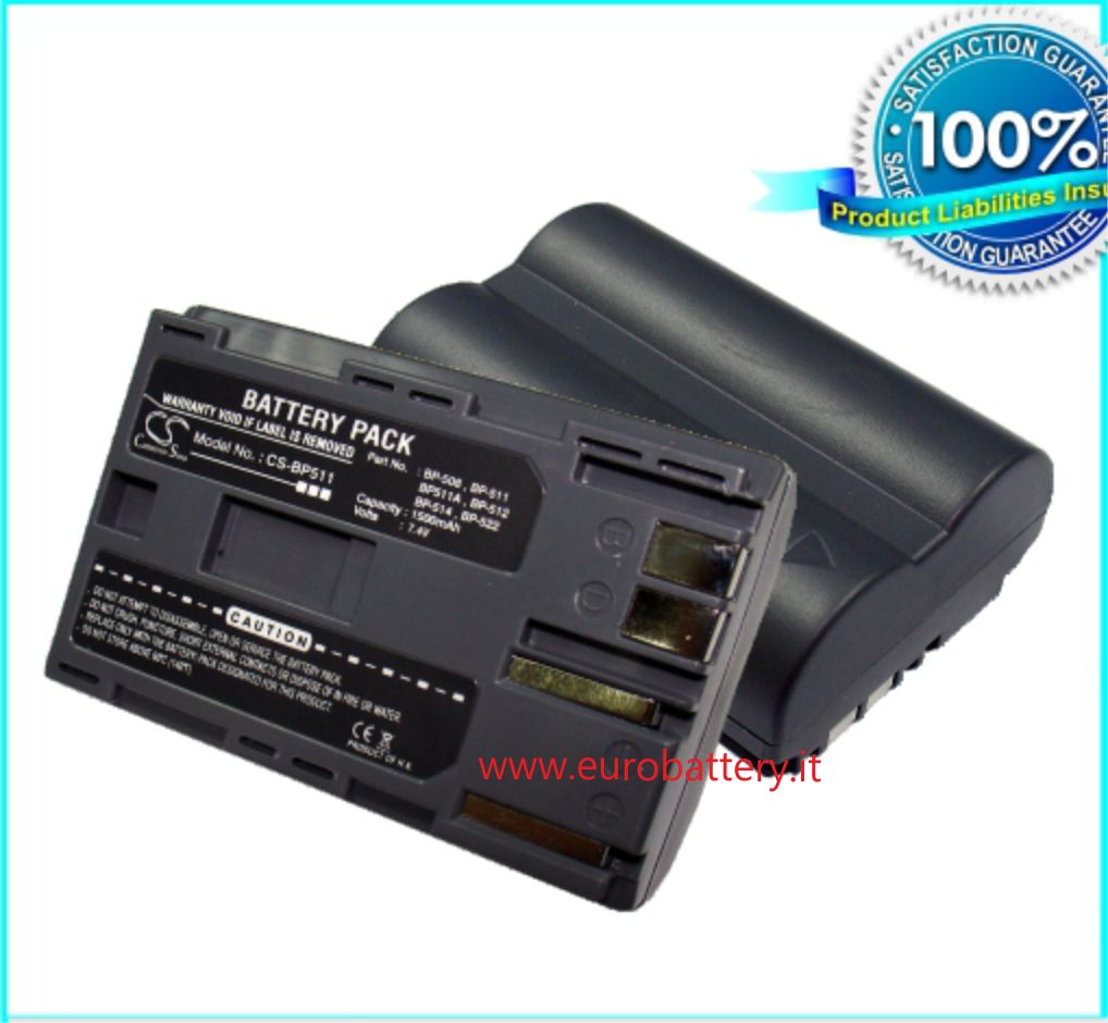 2 Batterie PRO HQ x CANON BP-511 512 514 BP511 BP512 BP514