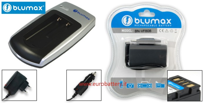 Kit Batteria e Caricatore Slim Carica Batterie x JVC BN-VF808