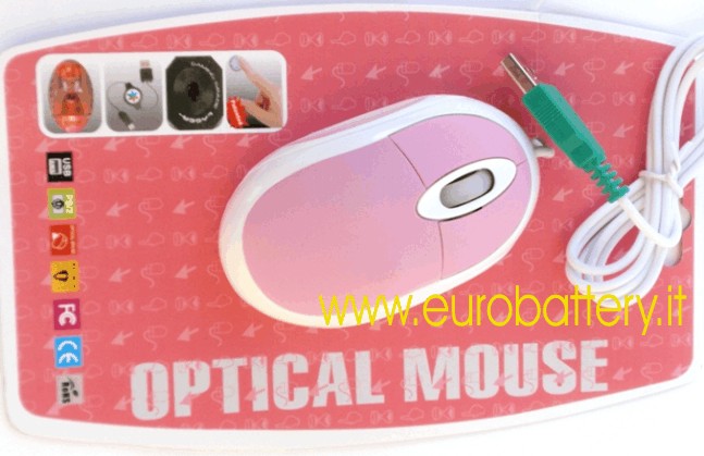 Mouse ROSA PINK Passion cavo USB 800 DPI PC NOTEBOOK