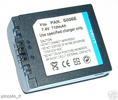 Batteria Panasonic CGA S006 CGR-S006E BMA7 FZ30