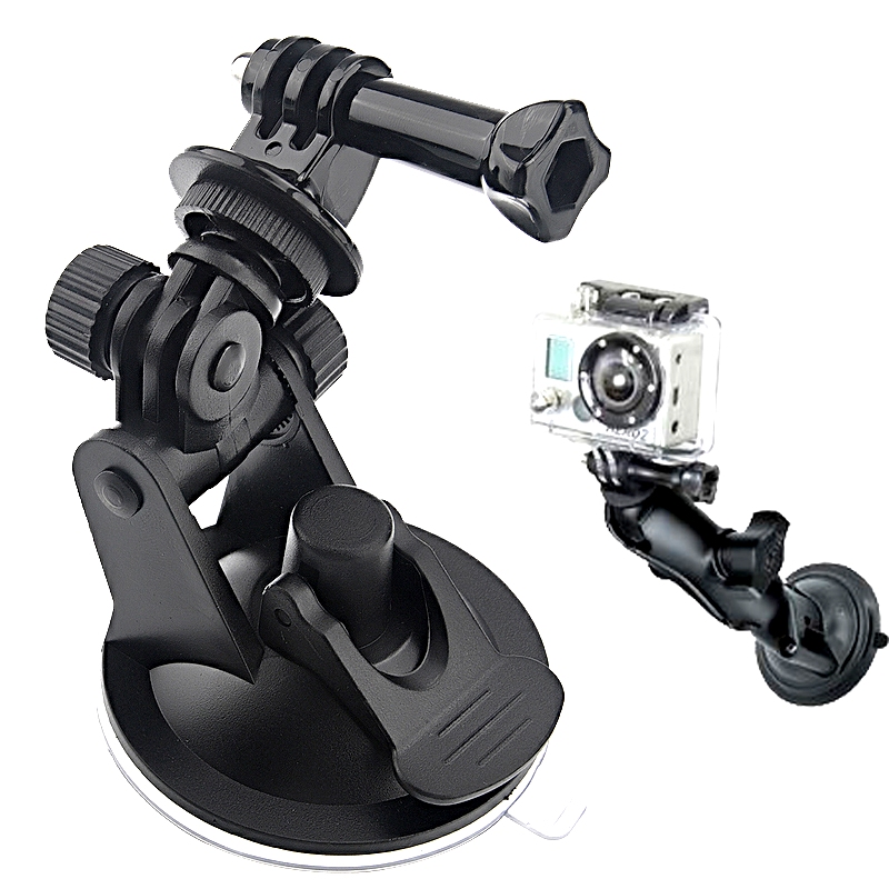 ST-51 Supporto ventosa 7cm attacco 1/4 + supporto GOPRO 1 2 3 3+