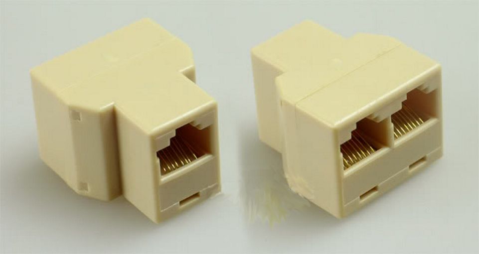 Sdoppiatore SPLITTER doppio CAVO RETE LAN RJ45 8 poli Duplicator