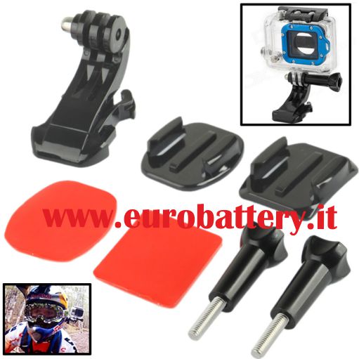 ST-19 Supporto Piano+2 basi+adesivo Adattatore GoPro 1 2 3 3+