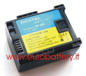 Batteria x Canon BP-808 BP808 FS10 FS11 FS100 FS-11 - Clicca l'immagine per chiudere