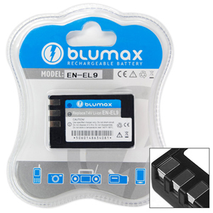 Batteria BLUMAX HQ x Nikon EN-EL9 D5000 D60 d40x D40 - Clicca l'immagine per chiudere