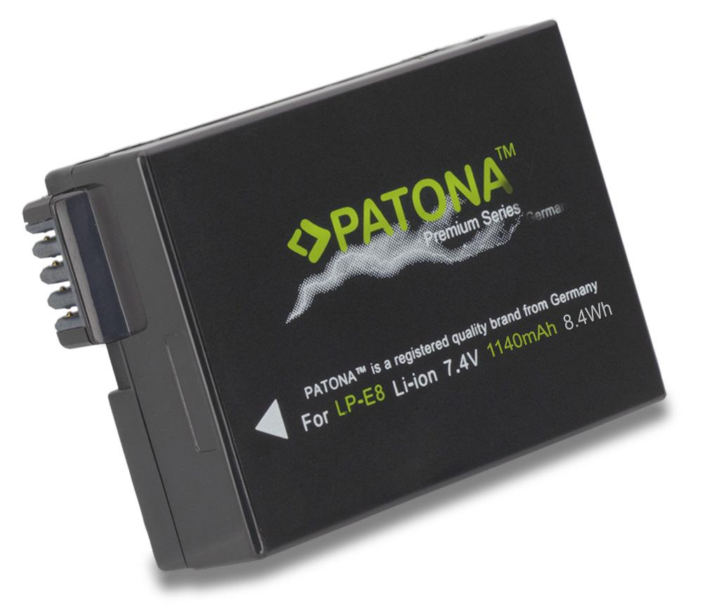 Batteria HQ Premium PATONA LP-E8 ricambio CANON EOS 550D 600D