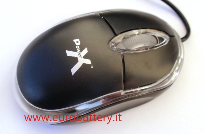 Mouse USB PS2 classic NERO 3 tasti e scroll POWER X