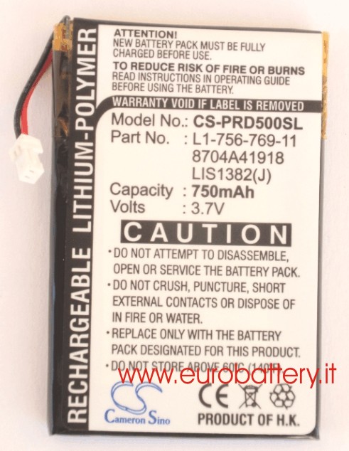 Batteria x SONY eBook PRS 500 505 PR S500 S505 LIS1382