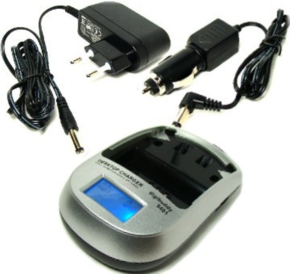 Caricatore Batterie LCD 5in1 per SONY NP-FM50 NP-FM55H NP-FM70