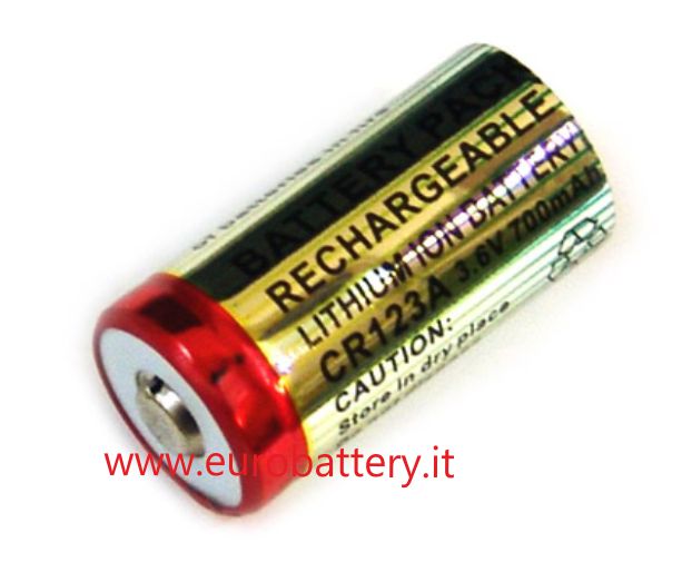 2 Batterie + charger EL123A Li-ion 3,6V 700mAH CR123A
