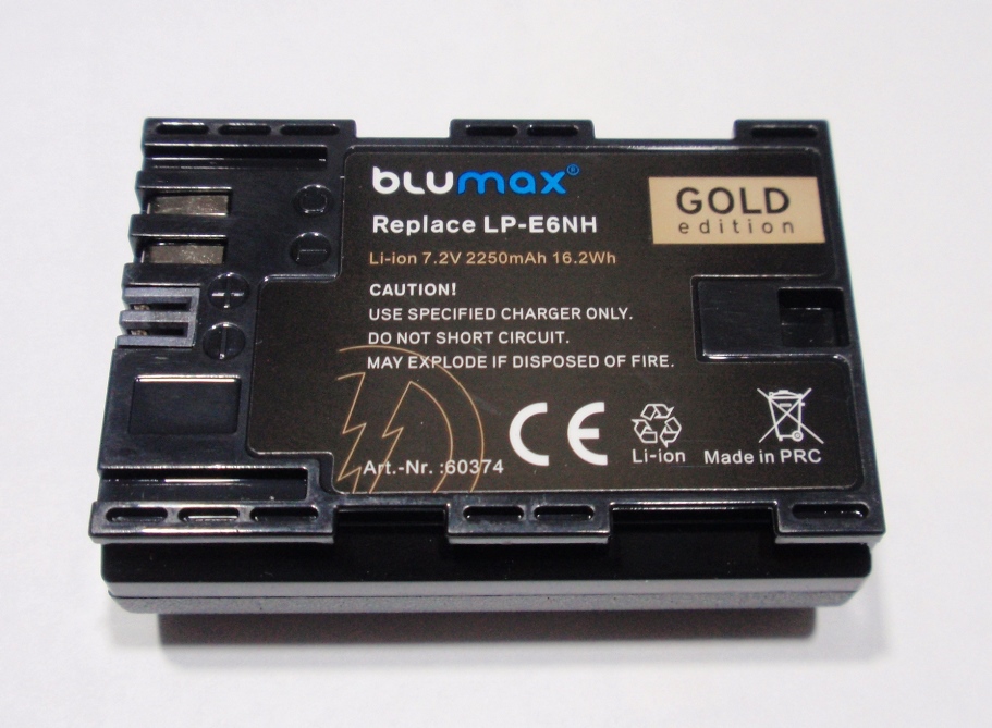 Batteria Maggiorata BLUMAX 2250mA CANON LP-E6NH LPE6 EOS 5D Mark